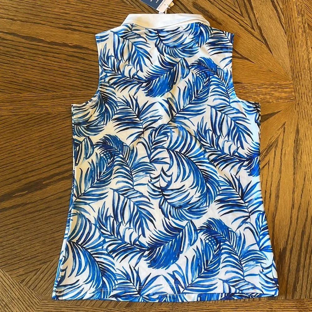 Tommy Bahama Golf tank with zipper V-neck size S NEW! - Picture 2 of 6